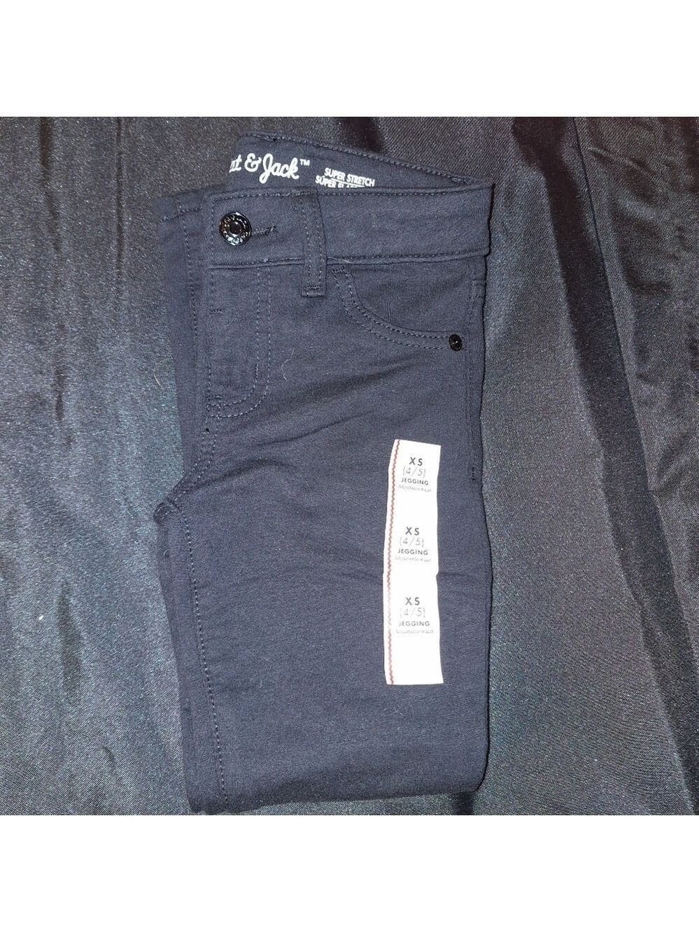 Cat & Jack Black Skinny Jeggings XS 4/5 - Picture 4 of 7